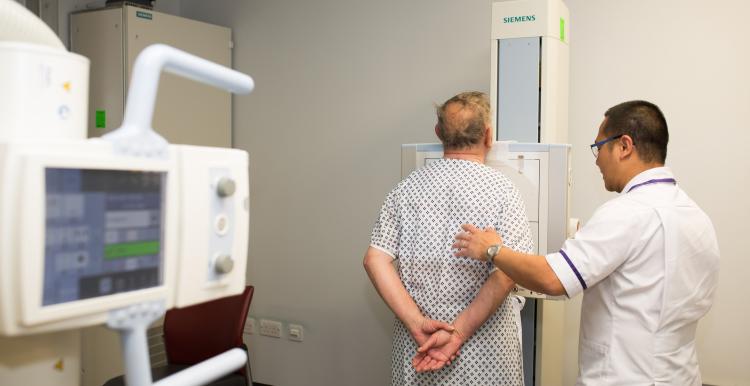 A hospital screening room 